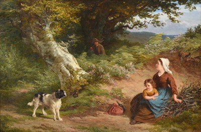 Lot 1140 - Edward Holmes (19th century)  ''The Resting Place, New Forest Hampshire'' Signed, signed and...