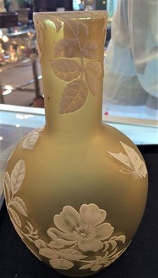Lot 24 - A Thomas Webb & Sons Cameo Glass Bottle Vase, circa 1880, of ovoid form with cylindrical neck,...