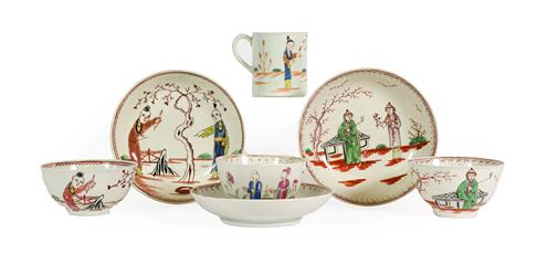 Lot 51 - A John Pennington Liverpool Porcelain Coffee Can, circa 1785, painted with chinoiserie figures...