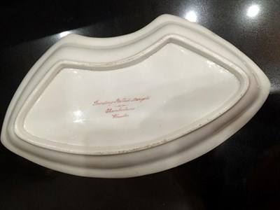 Lot 64 - A Chamberlains Worcester Porcelain Botanical Crescent Shaped Dish and Cover, en suite with the...
