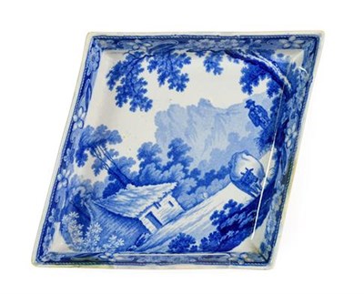 Lot 83 - A Staffordshire Pearlware Drainer, possibly John Denton Bagster, circa 1820, printed in...