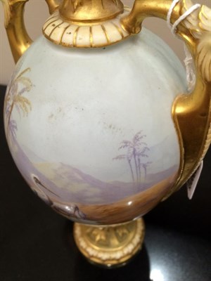 Lot 96 - A Royal Worcester Porcelain Vase and Cover, by Walter Powell, 1912, of baluster form, the twin...