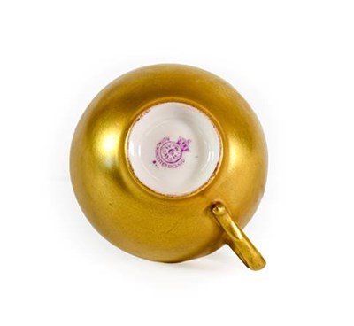Lot 97 - A Royal Worcester Porcelain Miniature Coffee Cup and Saucer, by William Hart & Thomas Lockyer,...