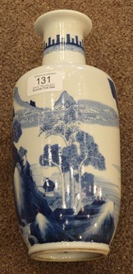 Lot 131 - A Chinese Porcelain Rouleau Vase, Chenghua reign mark but probably Kangxi period, painted in...