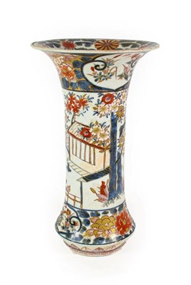 Lot 167 - An Imari Porcelain Beaker Vase, Edo period, late 17th/early 18th century, typically painted...