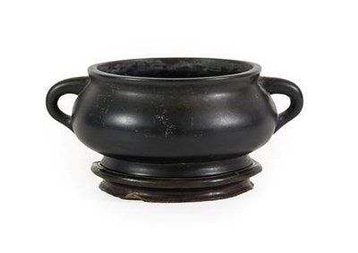 Lot 176 - A Chinese Bronze Censer, Xuande reign mark but not of the period, of cushion circular form with...