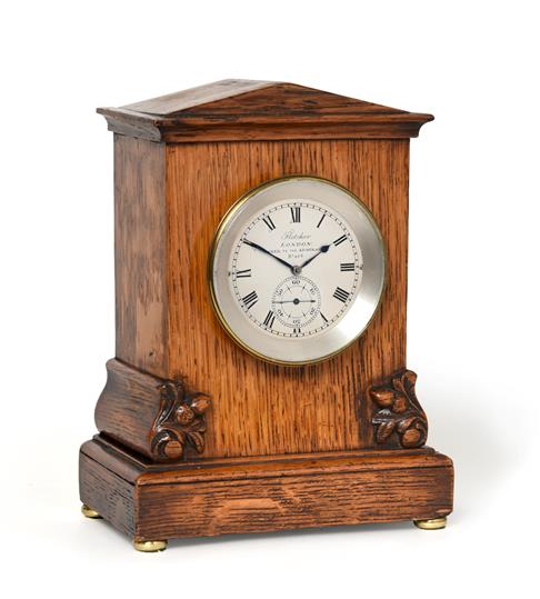 Lot 278 - An Oak Cased One Day Marine Chronometer Mantel Timepiece, signed Barraud, Cornhill, London, No.403
