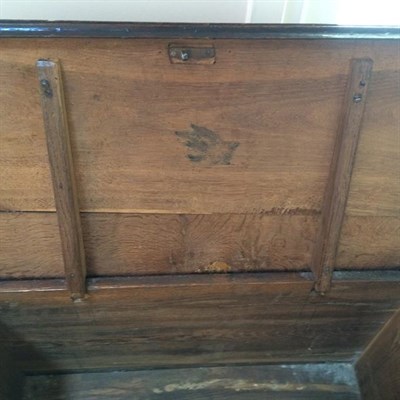 Lot 361 - An 18th Century Joined Oak Chest, the moulded lid enclosing a vacant interior above three...