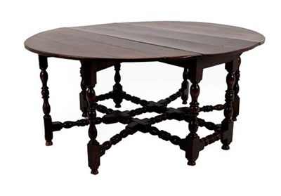 Lot 364 - A Good Late 17th Century Six-to-Eight-Seater Double Gateleg Table, with two rounded drop leaves...