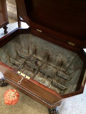 Lot 374 - An Early 19th Century Sarcophagus Shaped Cellaret, in the manner of Gillows, the gadrooned and...
