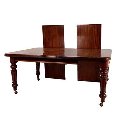 Lot 383 - A Victorian Mahogany Extending Dining Table, circa 1870, with three additional leaves, the...