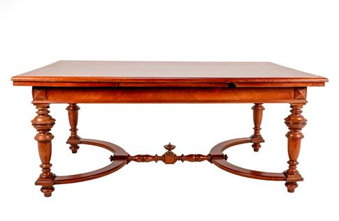 Lot 385 - A Late 19th Century French Walnut Extending Dining Table, the quarter-veneered and crossbanded...