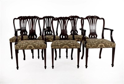 Lot 388 - A Set of Twelve (10+2) Carved Mahogany Dining Chairs, 3rd quarter 19th century, recovered in...