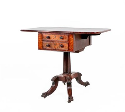 Lot 413 - A George IV Mahogany Dropleaf Pedestal Table, 2nd quarter 19th century, the moulded edge above...