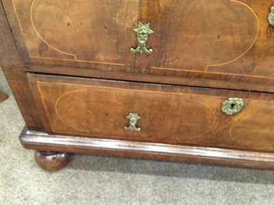 Lot 417 - A Late 17th Century Walnut and Tracery Strung Chest of Drawers, the moulded top above two short and