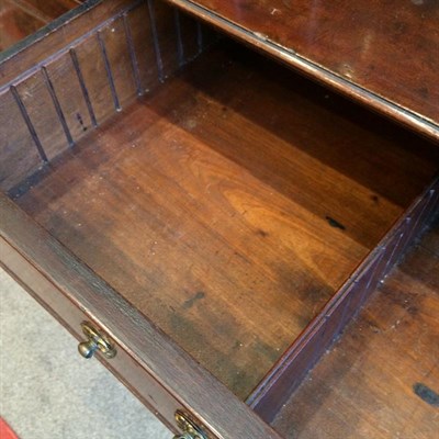 Lot 439 - A George III Mahogany Breakfront Library Bookcase, early 19th century, the dentil cornice above...