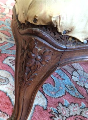 Lot 448 - A French Louis XV Style Carved Walnut Duchess Brisee, mid 19th century, the bergere with a...