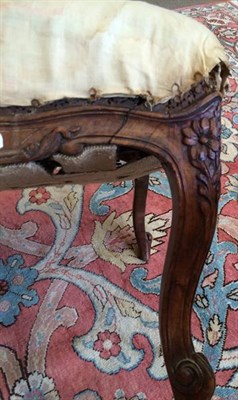 Lot 448 - A French Louis XV Style Carved Walnut Duchess Brisee, mid 19th century, the bergere with a...