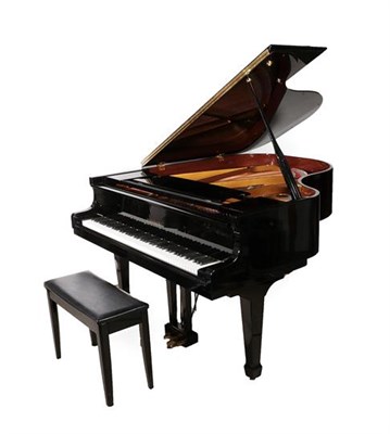 Lot 454 - A Steinbach GP170 5ft 7in Baby Grand Piano, modern, with a bright ebonised case, serial number...