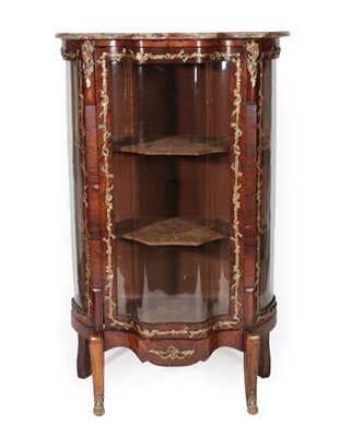 Lot 459 - A French Louis XV Style Rosewood and Gilt Metal Mounted Vitrine, late 19th century, with...