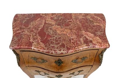 Lot 460 - A French Louis XV Style Rosewood and Marquetry Inlaid Petit Commode, late 19th/early 20th...