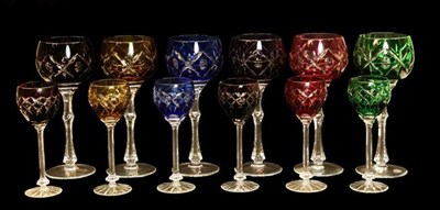 Lot 66 - A quantity of Waterford crystal drinking glasses, including twelve various sized Bohemian...