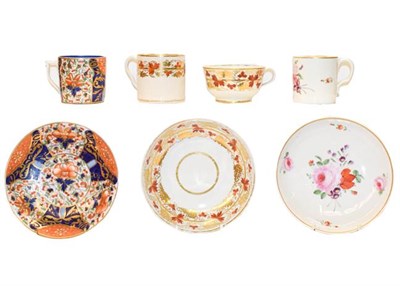 Lot 69 - A collection of 19th century Spode, Derby and Bloor Derby coffee cans, and saucers etc (one tray)