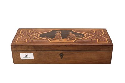 Lot 91 - A Sorrento ware box with marquetry inlay, 28.5cm wide