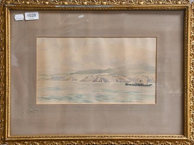 Lot 1028 - Sir Muirhead Bone HRWS (1876-1953) a view of the Cap Della Roca, Portugal, signed and inscribed...