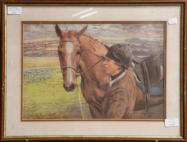 Lot 1029 - After Roger Inman four equestrian prints, the Duchess of York, Vonjo O' Neal, Princess Anne at...
