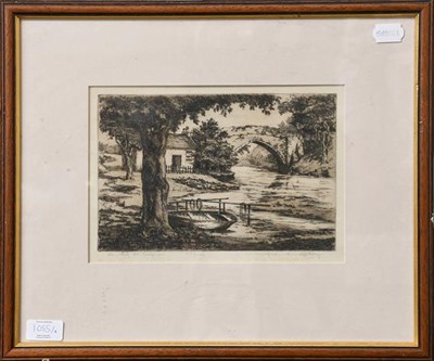 Lot 1055 - Wilfred Crawford Appleby, three signed and numbered etchings, landscapes, together with another...