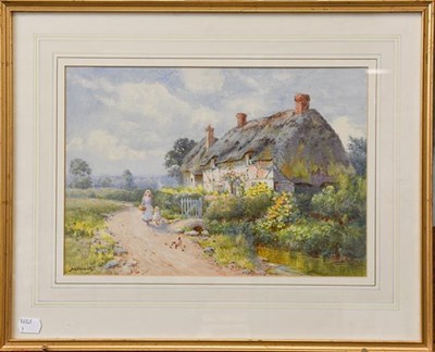 Lot 1057 - Thomas Noel Smith (1840-1900) Country cottage with figures, signed, watercolour, together with...