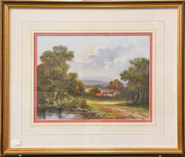 Lot 1058 - Wendy Reeves (b.1944) Lakeland landscape, signed pastels, a pair (2)