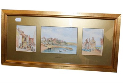 Lot 1163 - English School (19th century) 3 views of Cullercoats, watercolour. together with 10 portrait...