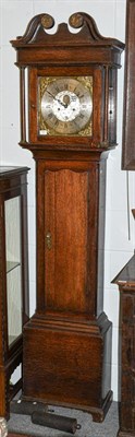 Lot 1167 - An oak eight day longcase clock, dial inscribed J Day, later movement