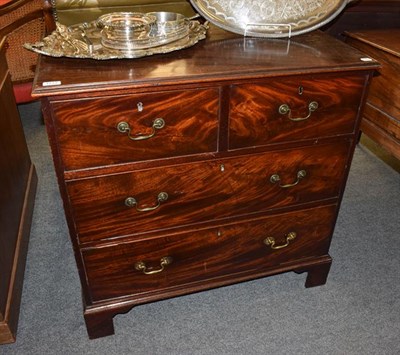 Lot 1213 - A George III mahogany straight front chest of drawers, 90cm by 50cm by 90cm