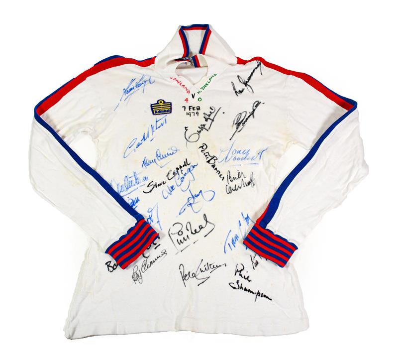 Lot 3003 - England V Northern Ireland 4-0 1979 Signed Shirt signed by Kevin Keegan, Emlyn Hughes, Steve...