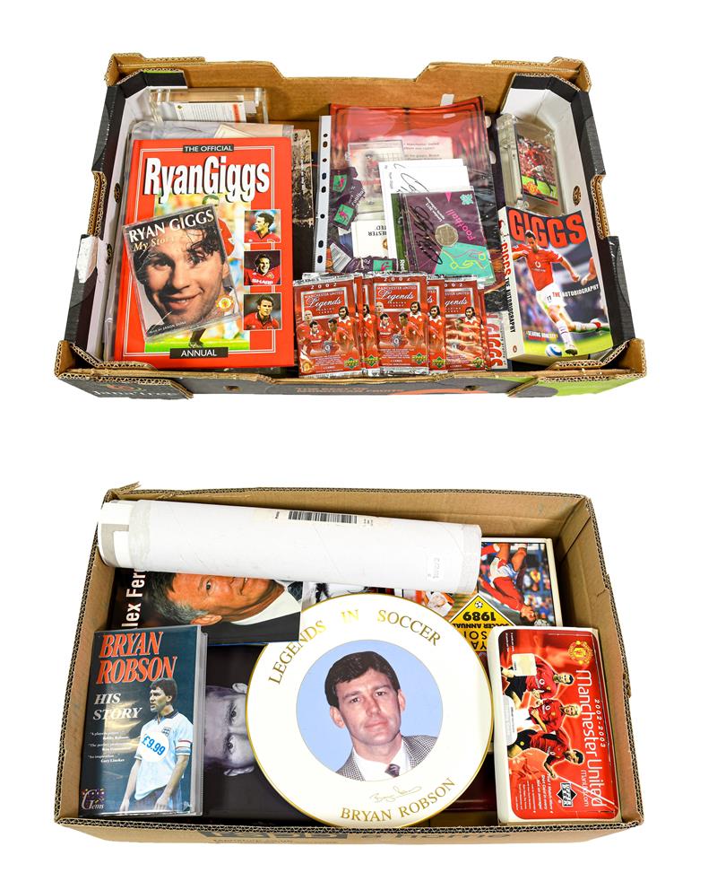 Lot 3007 - Manchester United Related Items including Ryan Giggs: paperweights, various books, publications...