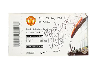 Lot 3008 - Pele Autograph on match ticket for Paul Scholes Testimonial vs New York Cosmos Friday 5th...