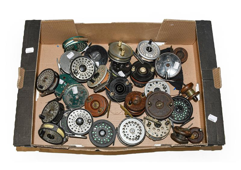 Lot 3039 - A Collection Of Assorted Fly Reels by various makers including Daiwa, Roddy, Sharpes, Youngs,...