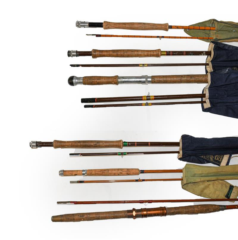 Lot 3049 - A Collection Of Rods And Reels to include a Hardy Perfect 3 5/8'' with alloy foot, agate line guard