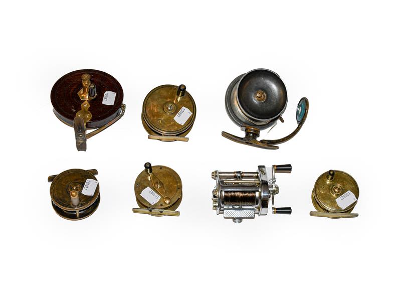 Lot 3058 - A Collection Of Various Reels comprising of a Hardy Elarex casting reel, a Mallochs side caster...