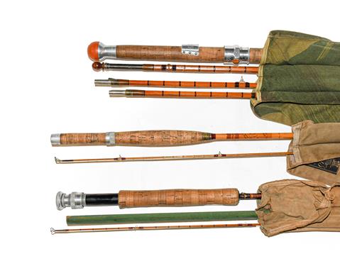 Lot 3060 - A Collection Of Various Rods comprising of a Hardy Coquet 3 section  with additional top...