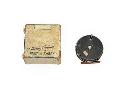 Lot 3073 - A Hardy 3 3/8'' Perfect Trout Fly Reel with RHW, agate line guard, brass foot, ebonite handle...