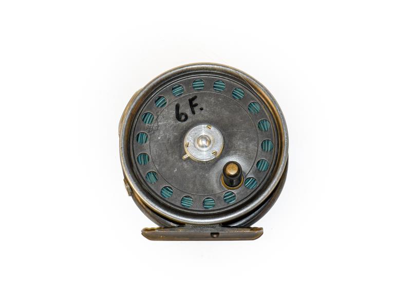 Lot 3095 - A Hardy St George 3 3/8'' Fly Reel with agate line guard and 3 screw latch