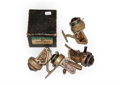Lot 3104 - A J W Young Ambidex Casting Reel complete with box. A further J W Young Ambidex casting reel...