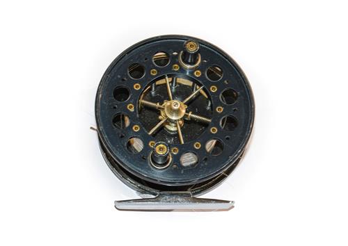 Lot 3113 - An Allcocks 3 3/4'' Aerial Six Spoke Centrepin Reel with 7/8'' drum.