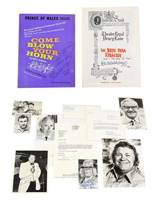 Lot 3135 - Various Autographed Photographs Harry H Corbett, Spike Milligan with typed letter, Bob...