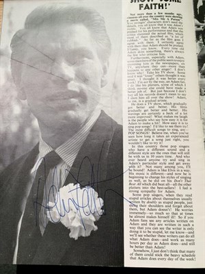 Lot 3148 - Pop Weekly Autographed Issues including Adam Faith, Del Shannon, Peter Jay and The Jaywalkers,...