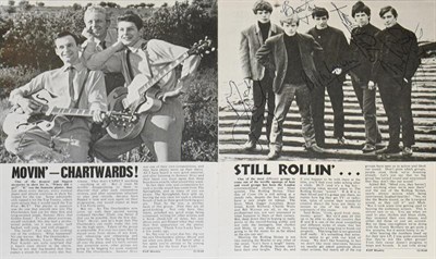 Lot 3151 - Pop Weekly No.7 12th October 1963 Autographed By The Rolling Stones five signatures: Mick...
